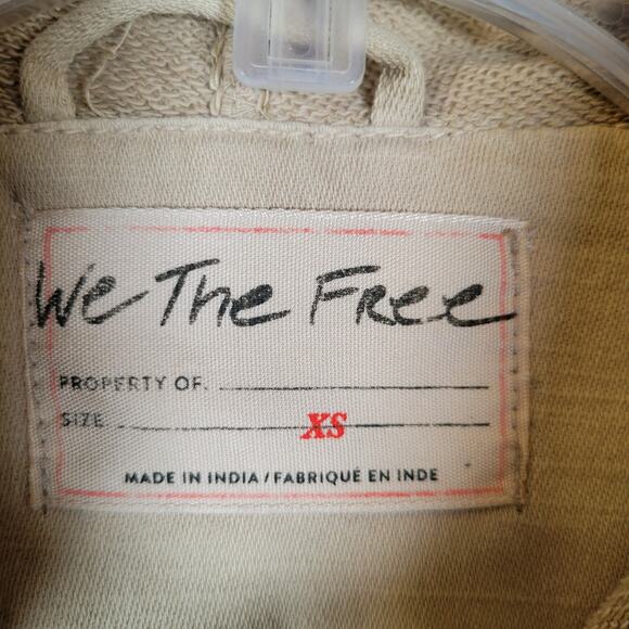 Free People Womens Carmen Moto Zip Hoodie Pocket Jacket Size XS Brown Boho Fall - Picture 5 of 9